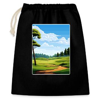 Shadow Creek Golfplatz Reiseposter Souvenir - Geschenkbeutel aus Baumwolle (40 x 50 cm) - Schwarz - Vorne