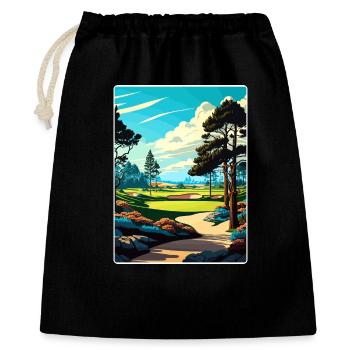 Poppy Hills Golfplatz Reiseposter Souvenir WPA - Geschenkbeutel aus Baumwolle (40 x 50 cm) - Schwarz - Vorne