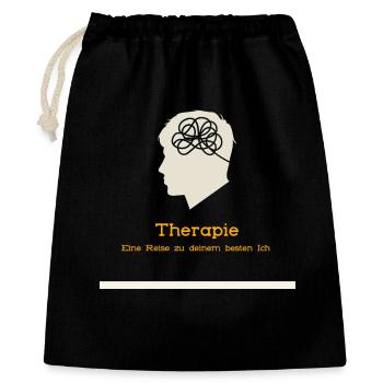 Therapie: Eine Reise zu deinem besten Ich - Geschenkbeutel aus Baumwolle (40 x 50 cm) - Schwarz - Vorne