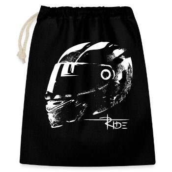 ride motorcycle helmet biker supersport racing symbol - Gift Bag 40 x 50 cm - black - Front