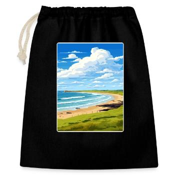 Constantine Bay Cornwall England Travel Poster WPA - Gift Bag 40 x 50 cm - black - Front