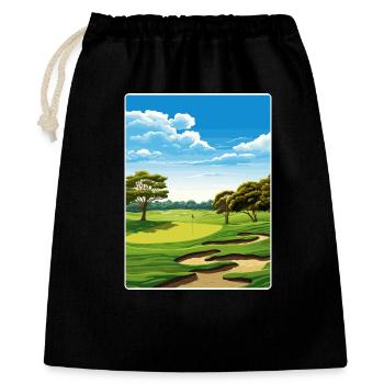 Tpc San Antonio Golf Travel Poster Souvenir WPA - Gift Bag 40 x 50 cm - black - Front