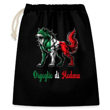 Le drapeau italien de la fierté de Modène - Sac cadeau 40 x 50 cm - noir - Devant