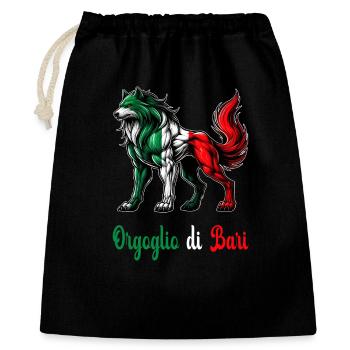 Le drapeau italien de la fierté de Bari - Sac cadeau 40 x 50 cm - noir - Devant