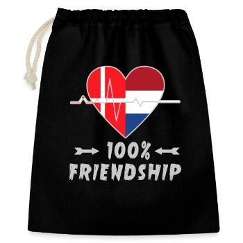 Le Danemark et les Pays-Bas : amitié à 100 % - Sac cadeau 40 x 50 cm - noir - Devant