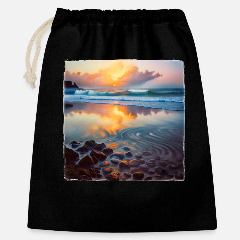 Beach Pebbles - Gift Bag 40 x 50 cm - black