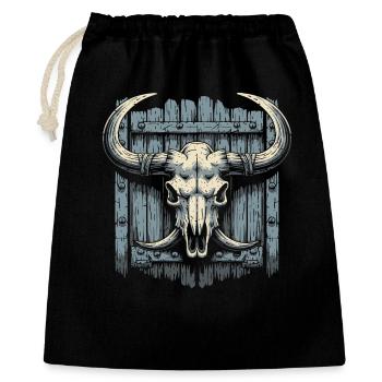 Crâne de bison - Sac cadeau 40 x 50 cm - noir - Devant