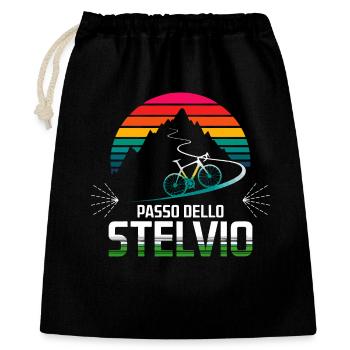 Passo delle Stelvio Cycling Design - Sac cadeau 40 x 50 cm - noir - Devant