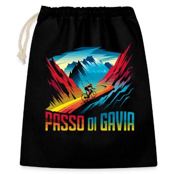 Gavia Pass - Legendary Ascent - Italy - Gift Bag 40 x 50 cm - black - Front
