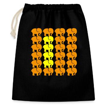ÉLÉPHANT - Sac cadeau 40 x 50 cm - noir - Devant