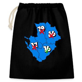 Région Poitou-Charentes - Sac cadeau 40 x 50 cm - noir - Devant