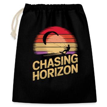 Coucher de soleil cerf-volant T-Shirt - Sac cadeau 40 x 50 cm - noir - Devant