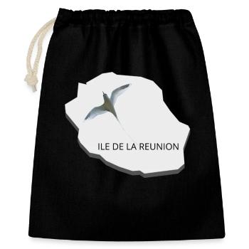ILE DE LA REUNION - Sac cadeau 40 x 50 cm - noir - Devant
