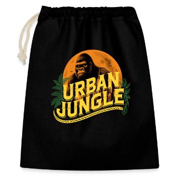 Urban Jungle Logo Couleur - Sac cadeau 40 x 50 cm - noir - Devant