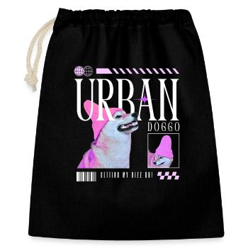 Urban Doggo – streetwear on four paws - Gift Bag 40 x 50 cm - black - Front