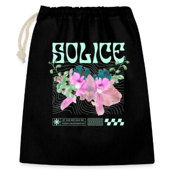 Solice – Tranquillité botanique - Sac cadeau 40 x 50 cm - noir - Devant