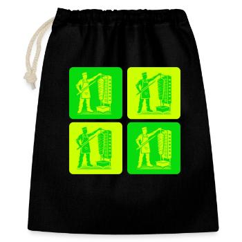 Döner Kebab Retro - Sac cadeau 40 x 50 cm - noir - Devant