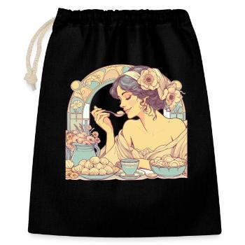 Pelmeni belle femme Art Nouveau Grace cadeau - Sac cadeau 40 x 50 cm - noir - Devant