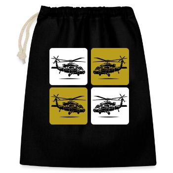 Army Helicopter – Military - Gift Bag 40 x 50 cm - black - Front