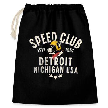 Stylish Detroit Race Vehicle & Dog - Gift Bag 40 x 50 cm - black - Front