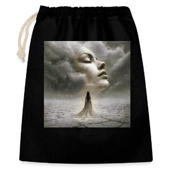 Rencontre silencieuse dans la tempête des pensées - Sac cadeau 40 x 50 cm - noir - Devant