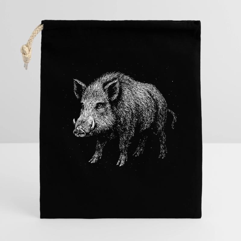Wildschwein Geschenkbeutel aus Baumwolle (40 x 50 cm)
