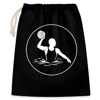 Wasserball Power - Geschenkbeutel aus Baumwolle (40 x 50 cm) - Schwarz - Vorne