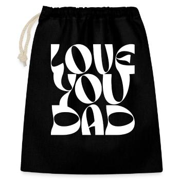 Mutiges Love You Druckdesign - Geschenkbeutel aus Baumwolle (40 x 50 cm) - Schwarz - Vorne