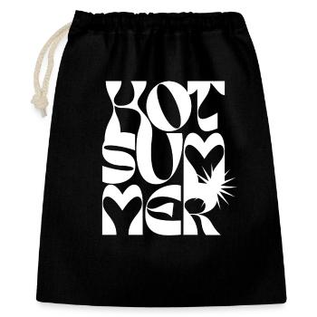 Bold Summer Heart Typography Design - Gift Bag 40 x 50 cm - black - Front