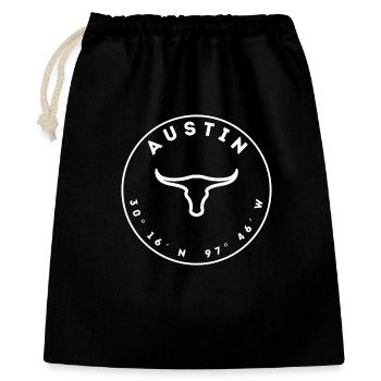 Austin avec Bull et coordonnées - Sac cadeau 40 x 50 cm - noir - Devant