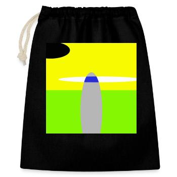 Weltraum-Landschaft - Geschenkbeutel aus Baumwolle (40 x 50 cm) - Schwarz - Vorne