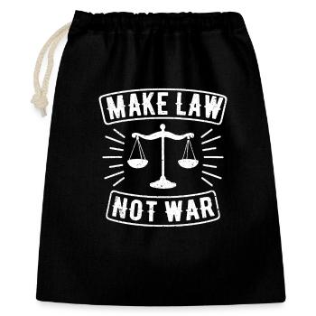 Make Law Not War Anwalt Richter Gerechtigkeit - Geschenkbeutel aus Baumwolle (40 x 50 cm) - Schwarz - Vorne