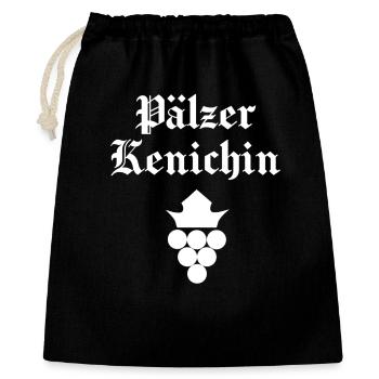 Pälzer Kenichin, Weinfest - Geschenkbeutel aus Baumwolle (40 x 50 cm) - Schwarz - Vorne