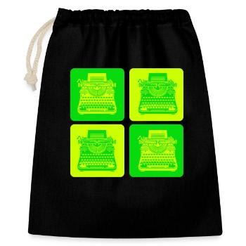 Typewriter Design - Gift Bag 40 x 50 cm - black - Front
