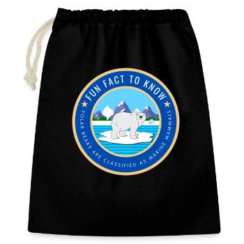 Polar Bears are classified as marine mammals - Gift Bag 40 x 50 cm - black - Front