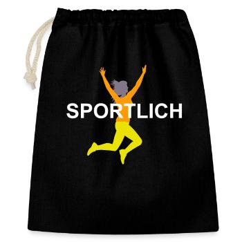 Dynamic Sprinter Illustration - Gift Bag 40 x 50 cm - black - Front