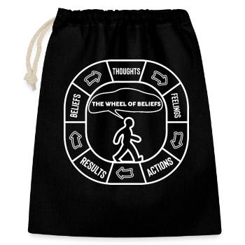 The Wheel of Beliefs Motivational Mindset Diagram - Gift Bag 40 x 50 cm - black - Front