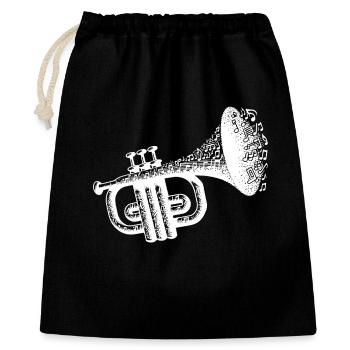 Trompette allumée, soucis de l’explosion de la note musique magie - Sac cadeau 40 x 50 cm - noir - Devant