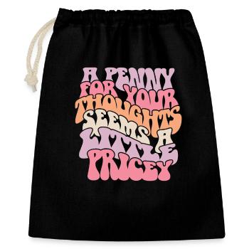 Loving Self Thoughts with Colorful Text - Gift Bag 40 x 50 cm - black - Front