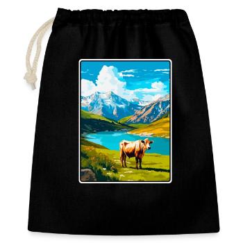 Picos de Europa Spain Travel Poster Cityscape WPA - Gift Bag 40 x 50 cm - black - Front