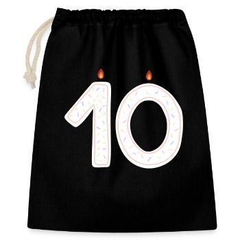 célébration 10e anniversaire Sprinkles Design - Sac cadeau 40 x 50 cm - noir - Devant