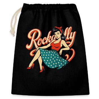 Rockabilly Woman 50s RocknRoll Petticoat Gift - Gift Bag 40 x 50 cm - black - Front