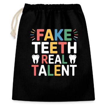 Technicien de pont dentaire Art - Sac cadeau 40 x 50 cm - noir - Devant