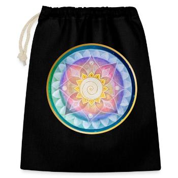 Conception harmonieuse de la méditation mandala - Sac cadeau 40 x 50 cm - noir - Devant