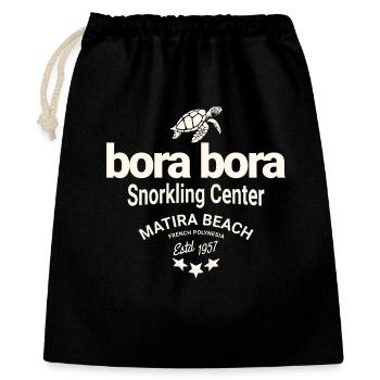 Bora Bora Tauchen - Geschenkbeutel aus Baumwolle (40 x 50 cm) - Schwarz - Vorne