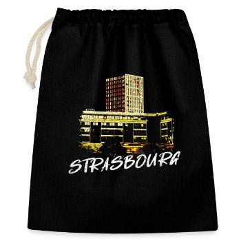 Illustration Rivétoile Strasbourg moderne - Gift Bag 40 x 50 cm - black - Front
