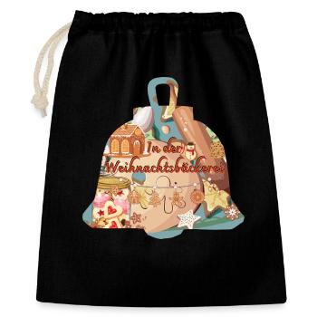 Forme De Cloche Dans La Boulangerie De Noël - Sac cadeau 40 x 50 cm - noir - Devant