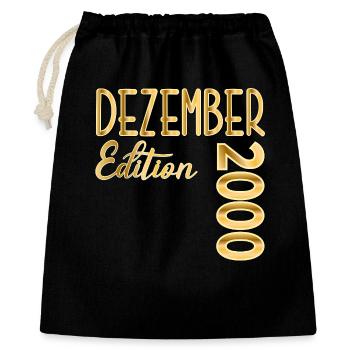 26. GEBURTSTAG 2000 DEZEMBER - Geschenkbeutel aus Baumwolle (40 x 50 cm) - Schwarz - Vorne