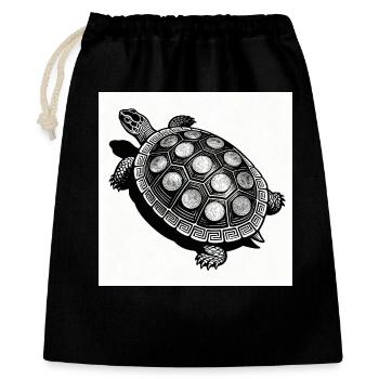 Coin Turtle Geometry - Gift Bag 40 x 50 cm - black - Front