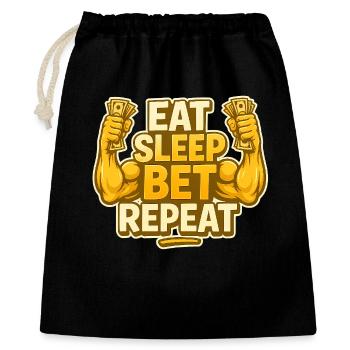 Eat Sleep Bet Repeat - Gift Bag 40 x 50 cm - black - Front